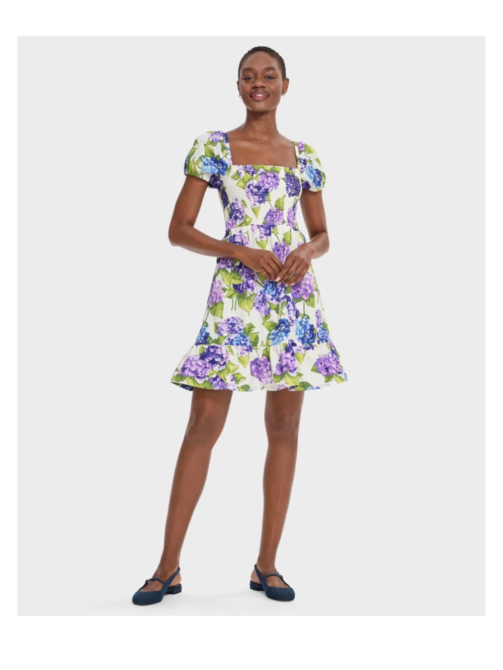 NWT Womens Mommy And Me Floral Tiered Dress - Lavender Fields - White SIZE XXL